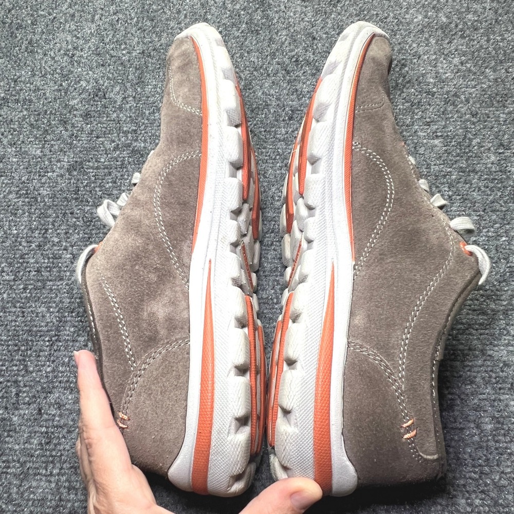 Skechers Relaxed Fit Memory Foam Suede Sneakers Charcoal Orange 63742 Mens 8.5 - Picture 11 of 12